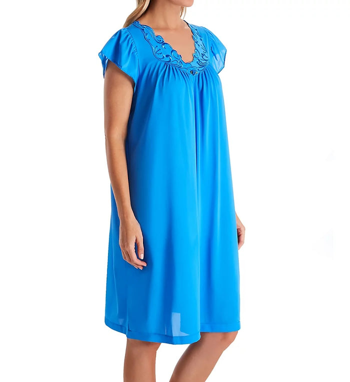 Shadowline Rosebud Short Cap Sleeve Gown - 36222