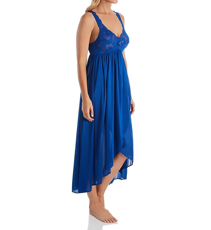 Shadowline Silhouette Nylon Tricot Hi-Low Gown - 35737