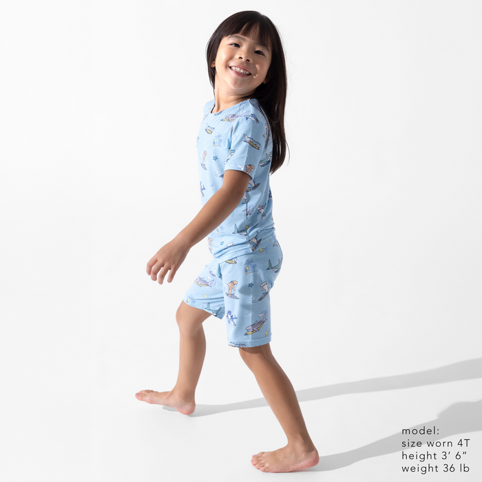 Shark School Bamboo Kids Pajama Short Set