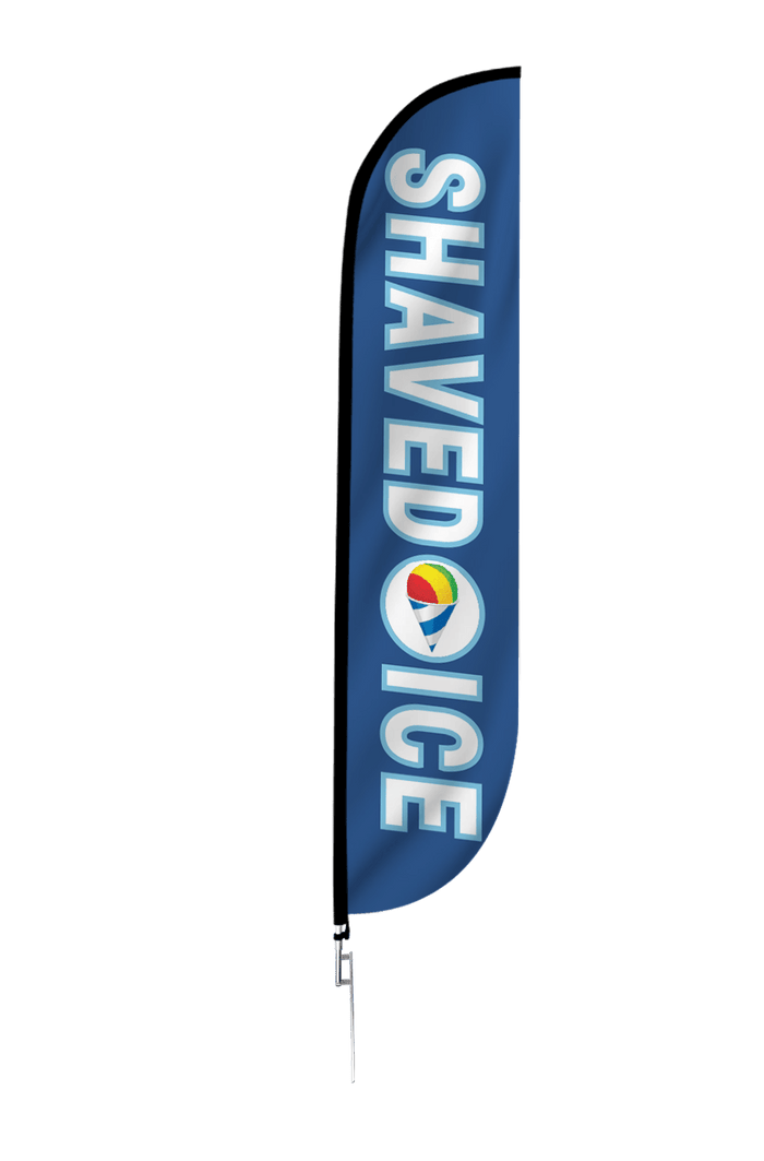 Shaved Ice Feather Flag Blue