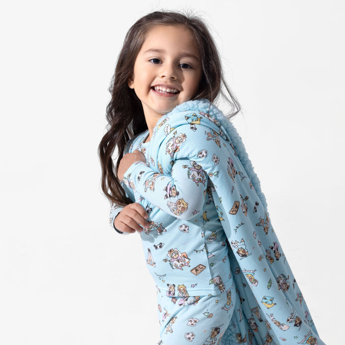 Sloth Pajama Party Bamboo Sherpa Blanket