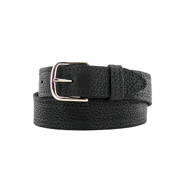 Smooth Shadow Bison Leather Belt