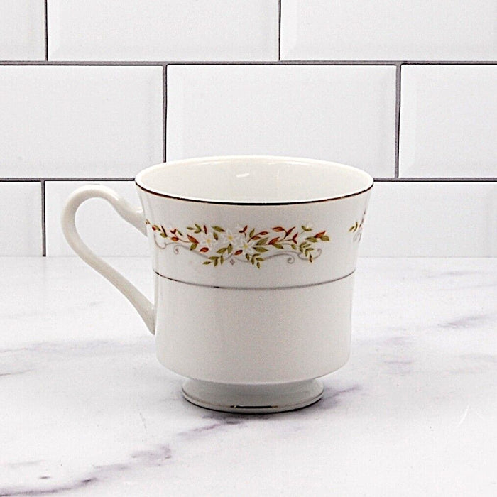 Springtime 3 Saucer & Cup Set for Tea or Coffee Mug Ceramic International Silver