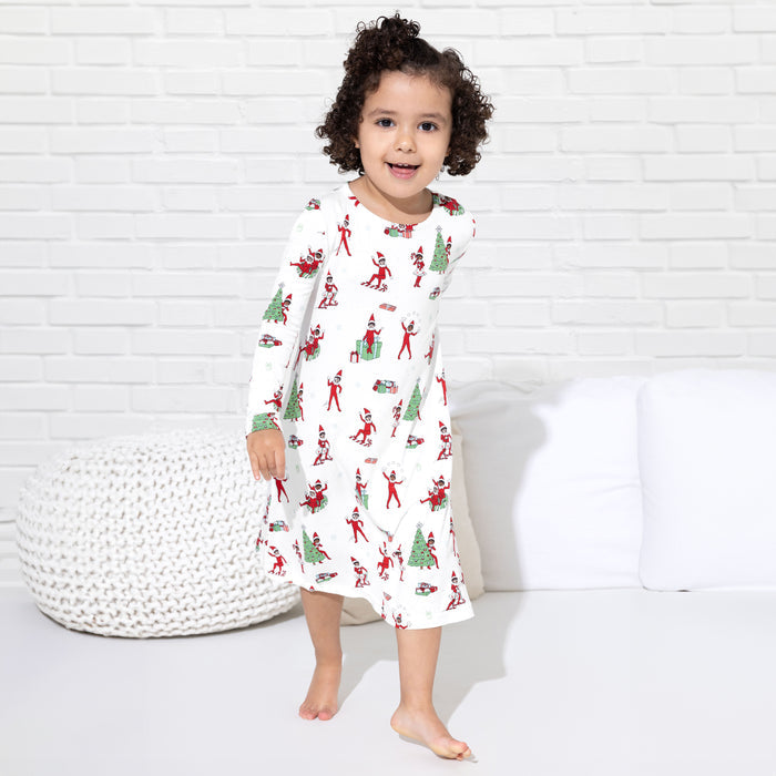 The Elf On The Shelf Bamboo Girls' Long Sleeve Dress