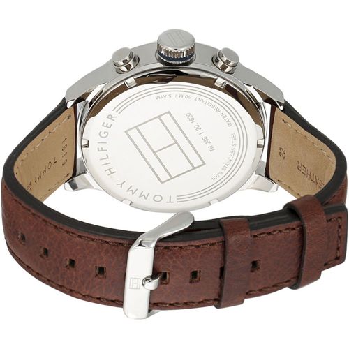 Tommy Hilfiger Men's Blue Dial Leather Band Watch - 1791137 TTM32 - Runner