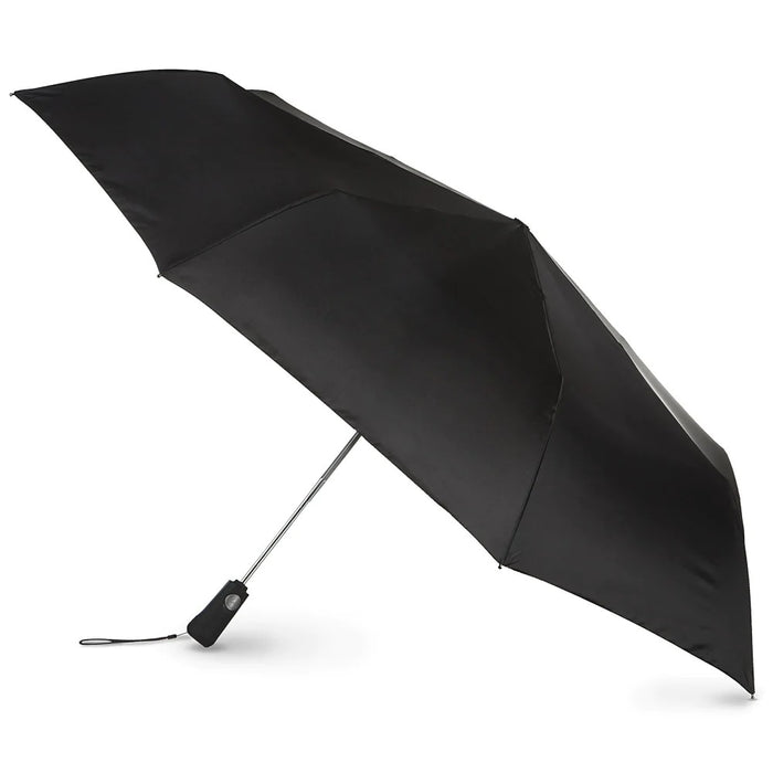 Totes Blue Line Golf Size Auto Open/Close Umbrella Black - 7110