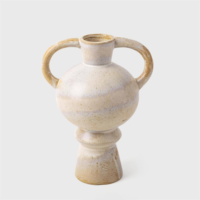 Truu Reactive Glaze Ceramic Handled Vase
