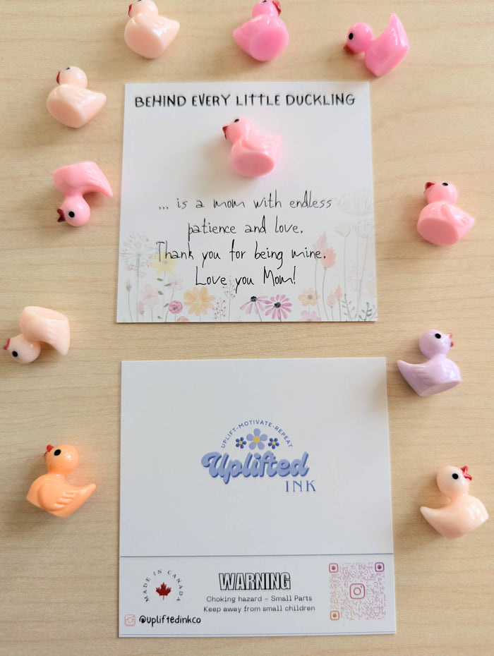 UPLIFTED Mother’s Day Card with Duck, Cute Mom Card from Daughter Son