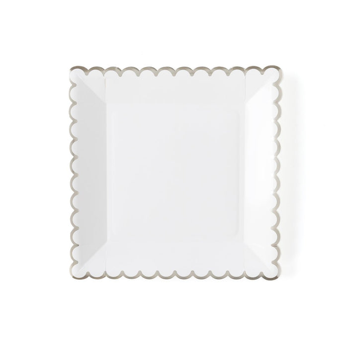 White Scallop Plates