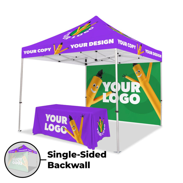 Canopy Top + Frame / Single-Sided Back Wall / 6ft Throw