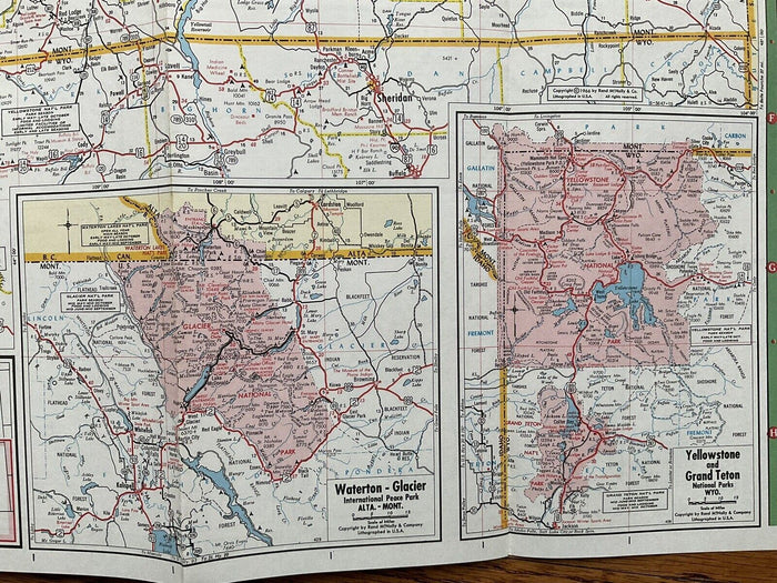 1966 Idaho Montana Wyoming  Sinclair Highway Transportation Travel Road Map