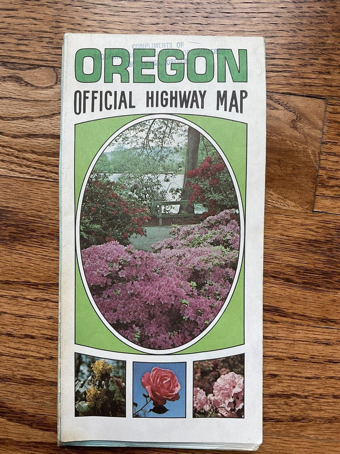 1977 Official Oregon State Highway Transportation Travel Road Map