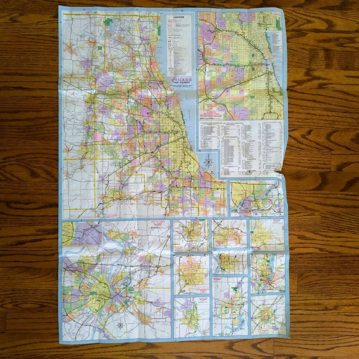 1985-1986 Official Illinois State Highway Transportation Travel Road Map