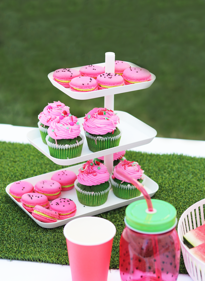 3 tier white serving tray
