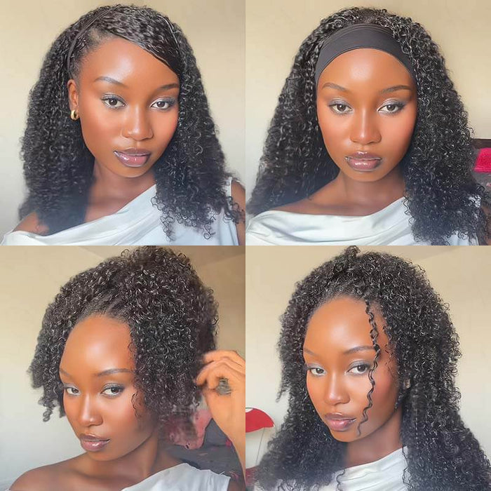 4 Packs $134| QVR Burmese Kinky Curly Crochet Hair Natural Black Machine Made Feather Human Hair Extension