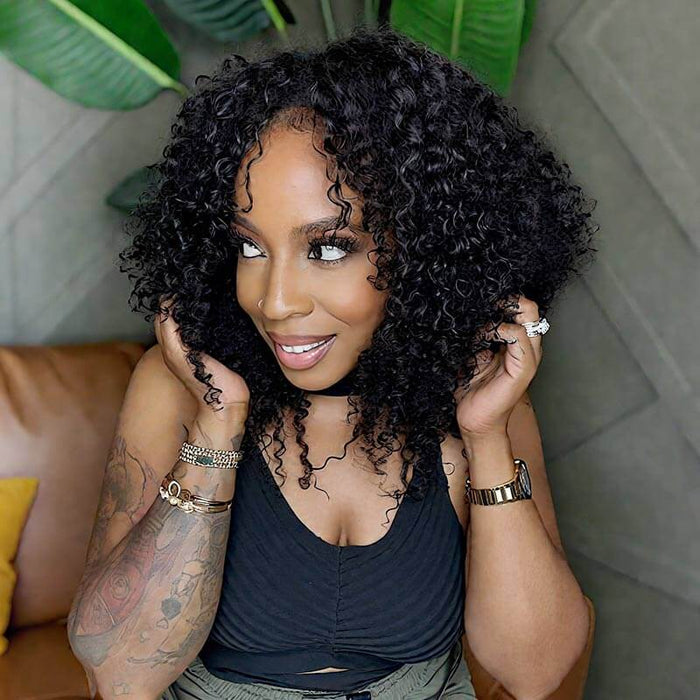 human hair croceht hair small kinky curly for protective styles