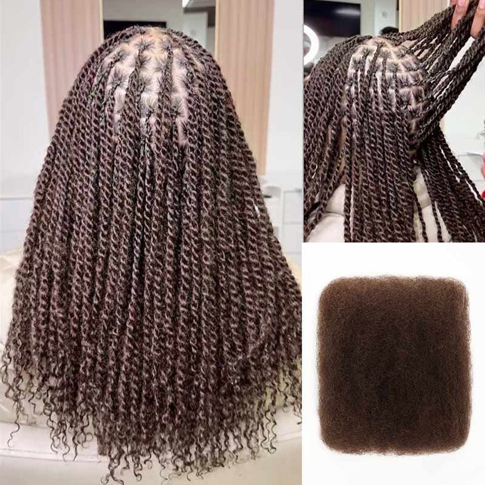 50% OFF丨Dark Brown Afro kinky Bulk Hair Extensions For Braiding Dreadlock Human Hair