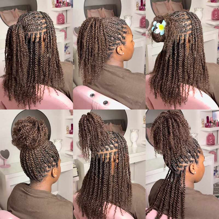 50% OFF丨Dark Brown Afro kinky Bulk Hair Extensions For Braiding Dreadlock Human Hair