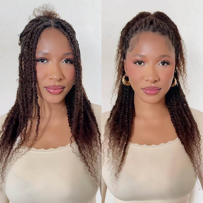 50% OFF丨Dark Brown Afro kinky Bulk Hair Extensions For Braiding Dreadlock Human Hair