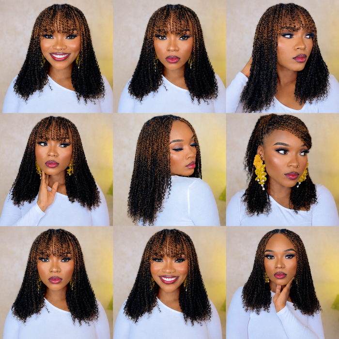 50% OFF丨Ombre Brown #T1B/30 Afro kinky Bulk Human Hair for Braiding & Twists