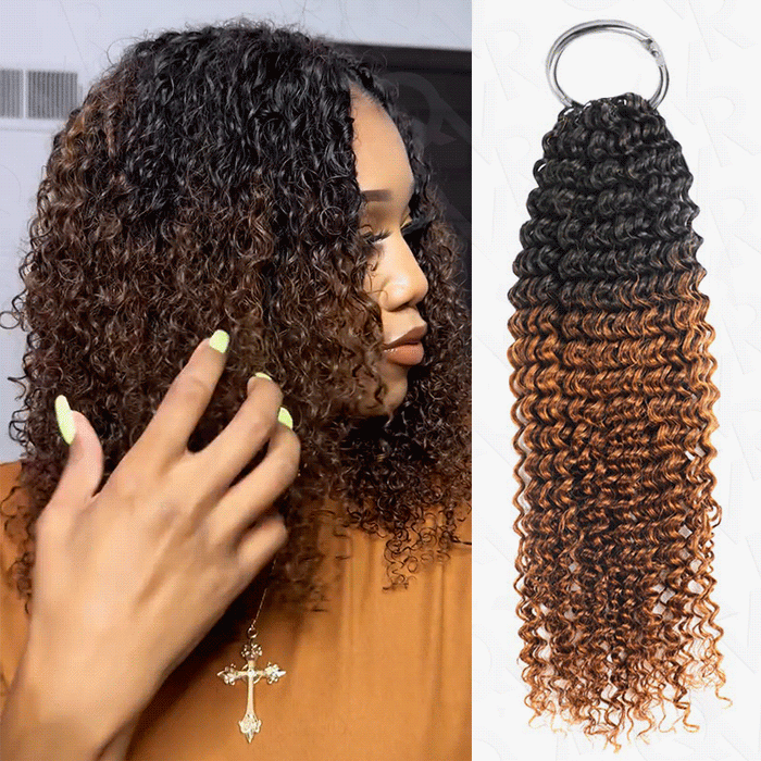 T1B/30-small kinky curly-18''-5 packs crochet hair