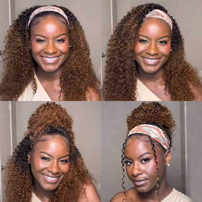 50% OFF丨#T1B/30 Crochet Hair Small Kinky Curly Machine Made Feather Human Hair Extension