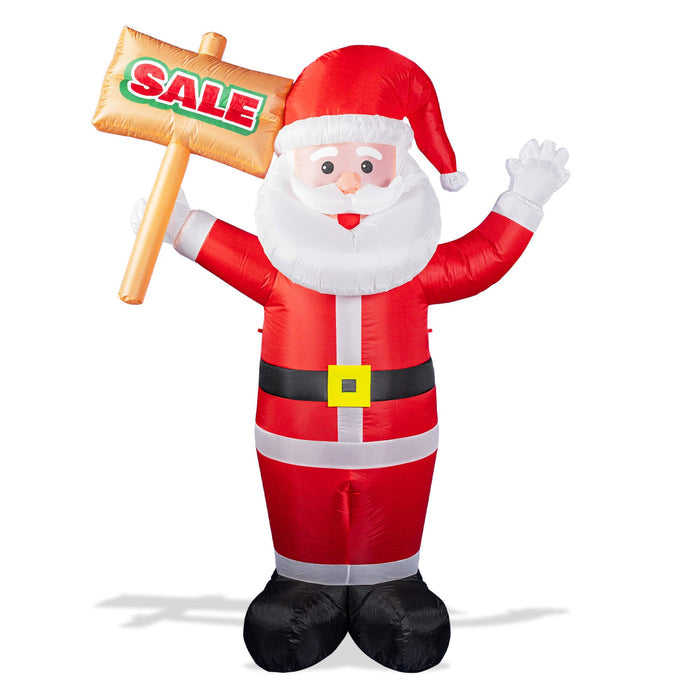 6ft Santa Lawn Inflatable with "Sale" Sign