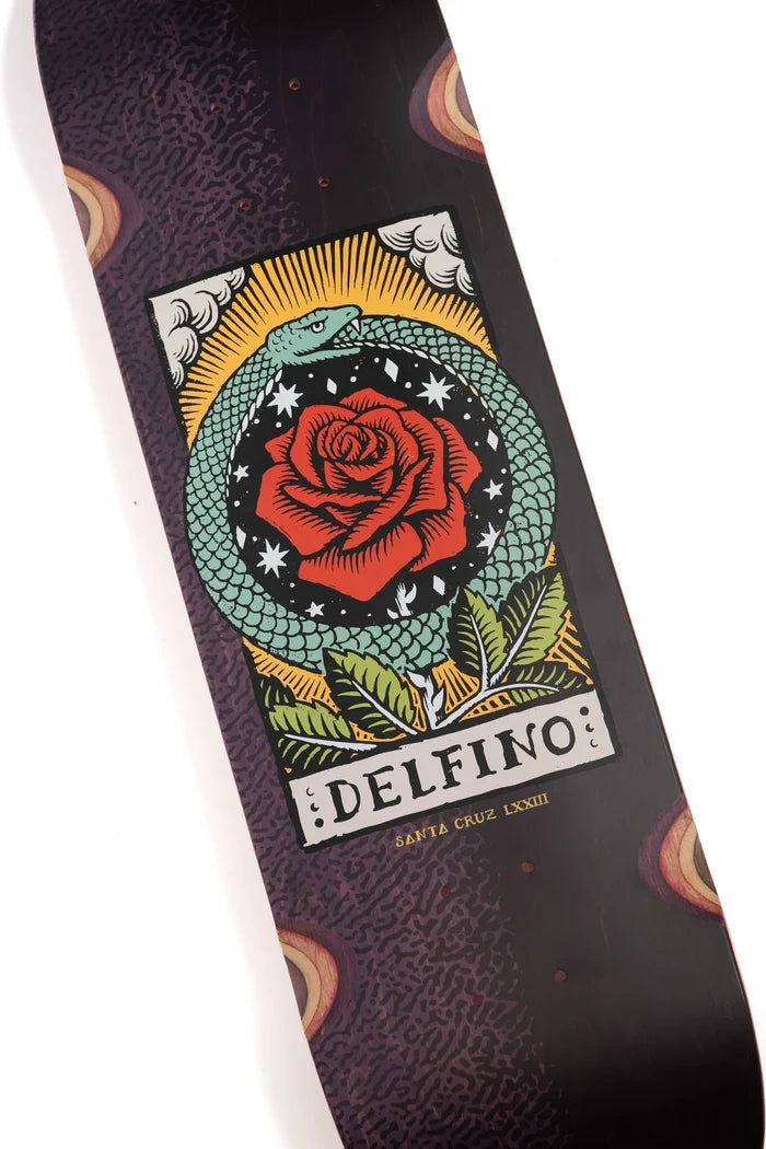 Santa Cruz Fabiana Delfino Ouroboros skateboard deck graphic detail