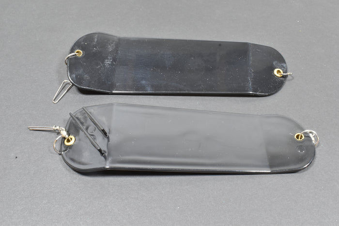 8.5" Double Finned Flasher Blank - Black