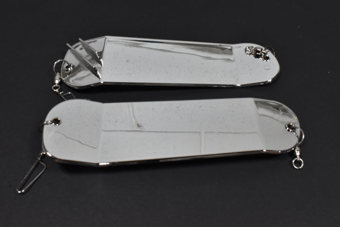 8.5" Double Finned Flasher Blank - Chrome