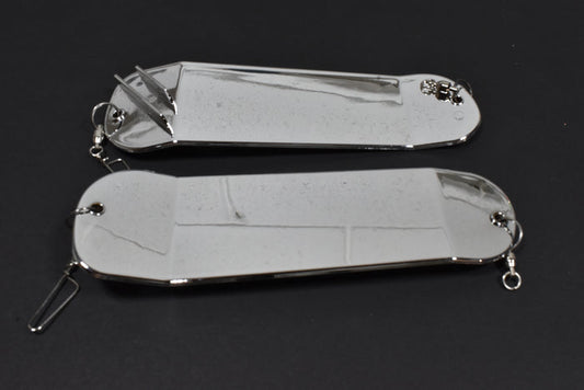 8.5" Double Finned Flasher Blank - Chrome