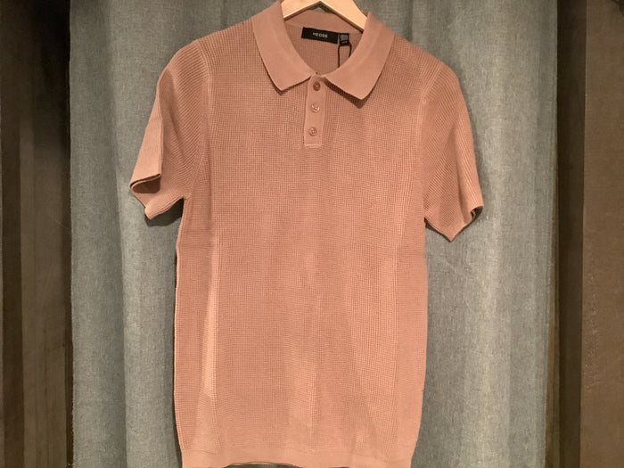 HEDGE POLO SHORT SLEEVE WAFFLE KNIT