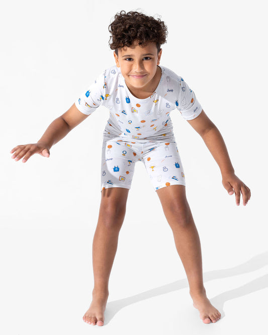 All Star Basketball Bamboo Kids Pajama Short Set