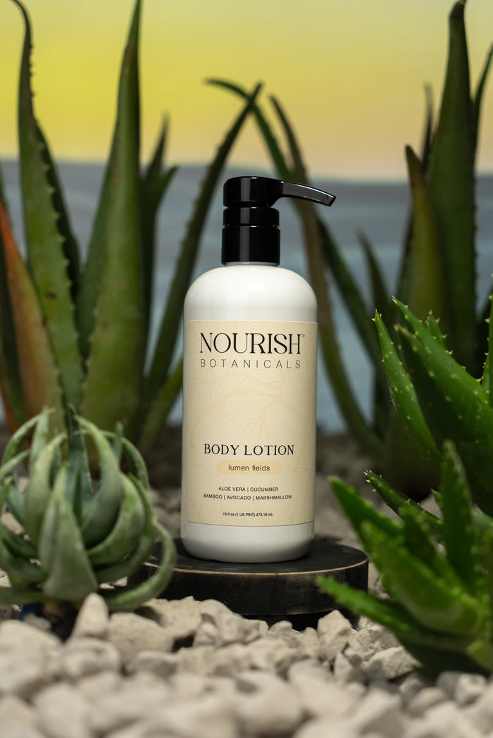 Rustic Strength, Aloe Vera Lotion, 16oz Plastic, Lumen Fields in Aloe