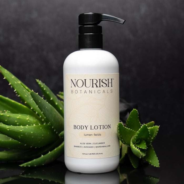 Rustic Strength, Aloe Vera Lotion, 16oz Plastic, Lumen Fields in Aloe