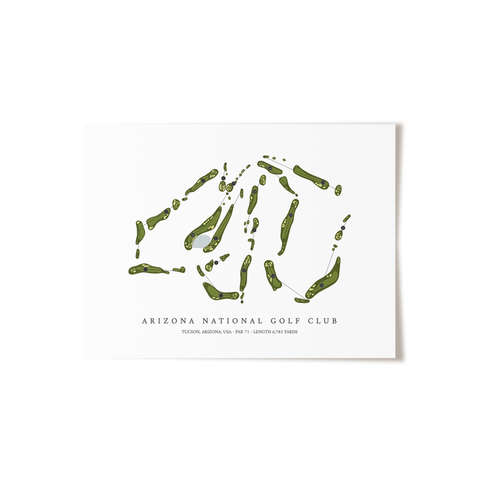 Arizona National Golf Club | Golf Course Map | Unframed