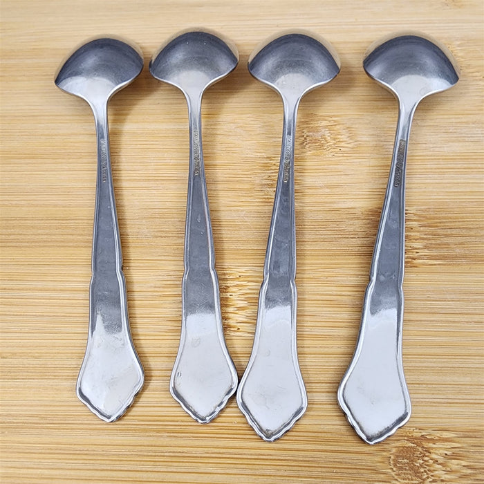 Ashmore Oneida Dinner Teaspoon Set of 4 Stainless Burnished Handle Flatware