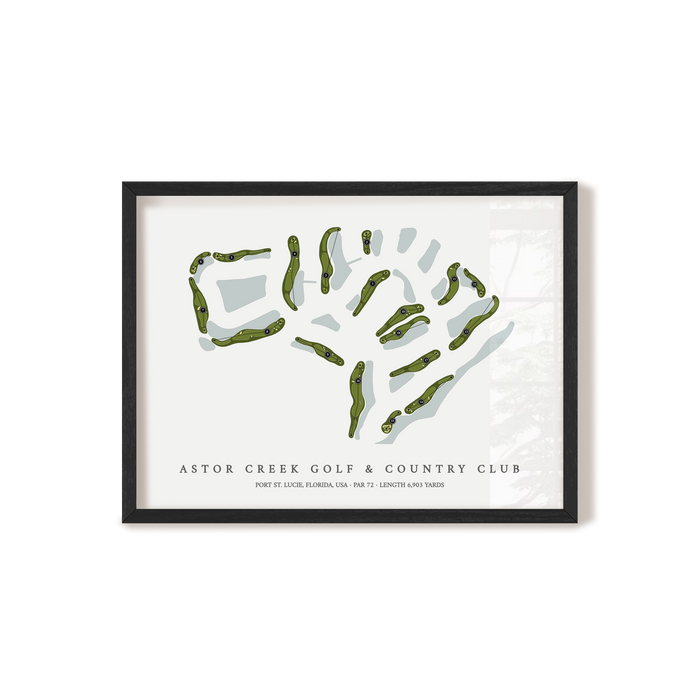 Astor Creek Golf & Country Club | Golf Course Map | Black Frame