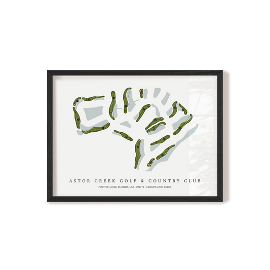 Astor Creek Golf & Country Club | Golf Course Map | Black Frame