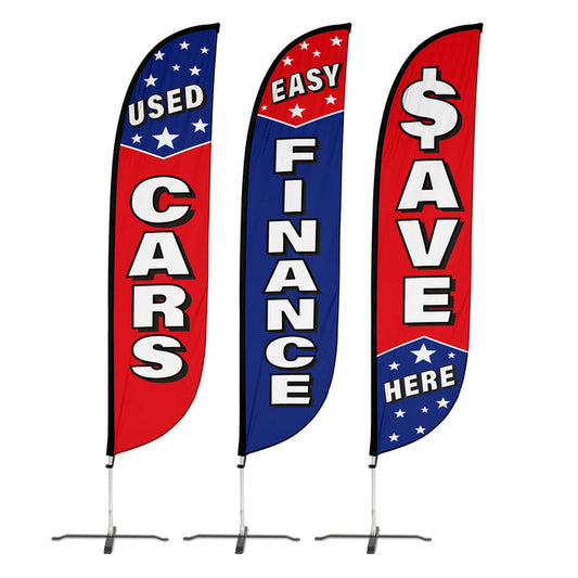 Auto Sales Feather Flag Bundle