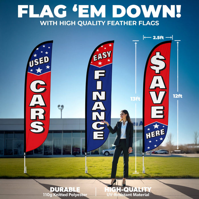 Auto Sales Feather Flag Bundle