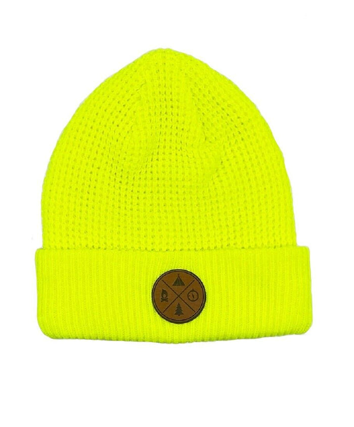 Avalanche Camping Waffle Knit Cuffed Beanie One Size - AM5-0925 (Bright Yellow)