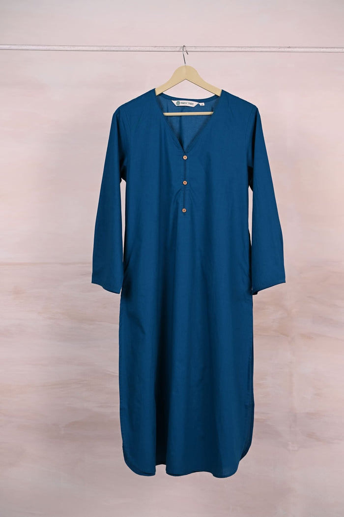 Azure Bloom Pleated Kurta - Tara - C - Tara