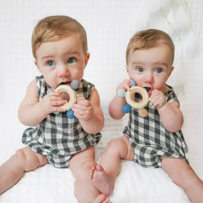 Baby Bliss Teether Ring - Blue Tones