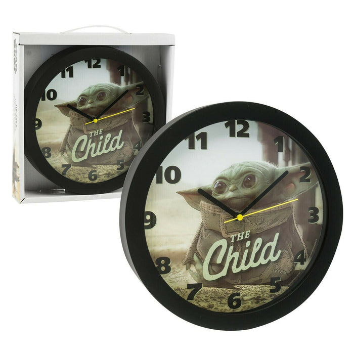 Baby Yoda Star Wars Mandalorian The Child Wall Grogu Clock Analog 8 3/4 Inches