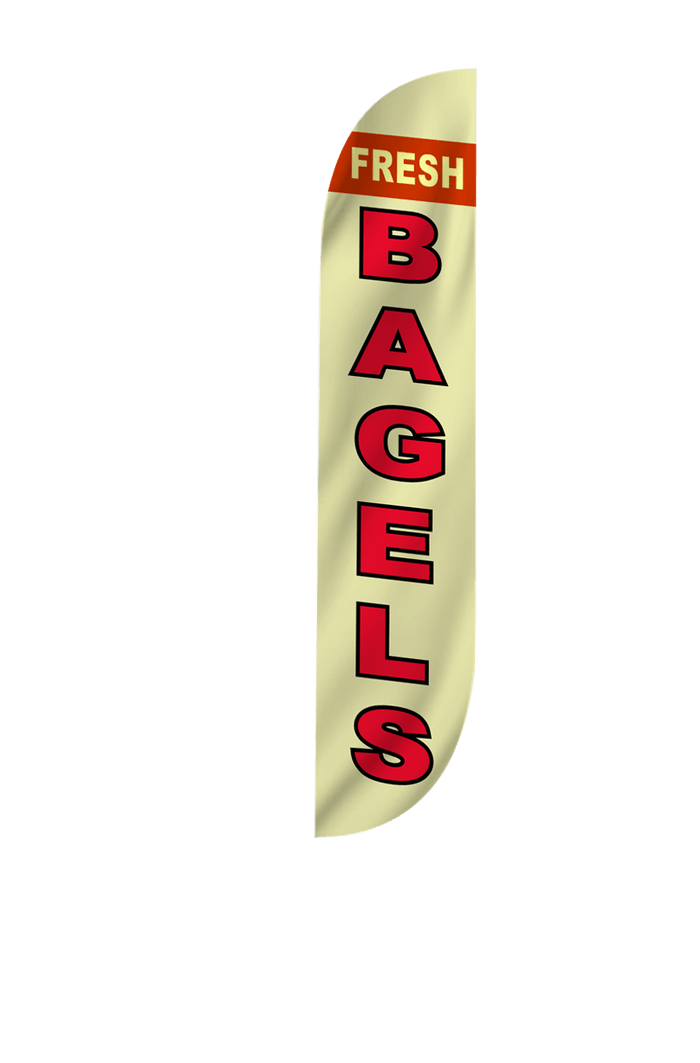 Bagels Feather Flag Yellow