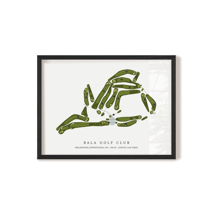 Bala Golf Club | Golf Course Map | Black Frame