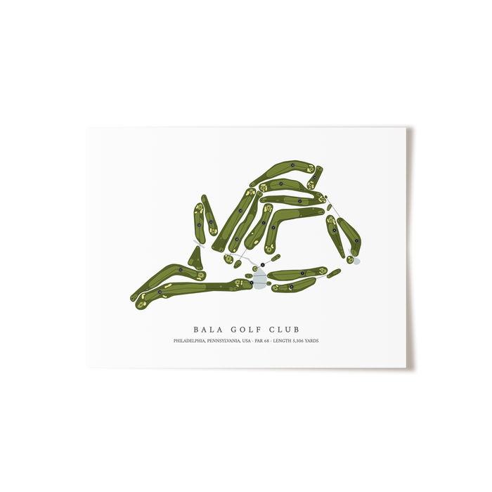 Bala Golf Club | Golf Course Map | Unframed