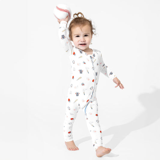 Baseball Bamboo Convertible Footie