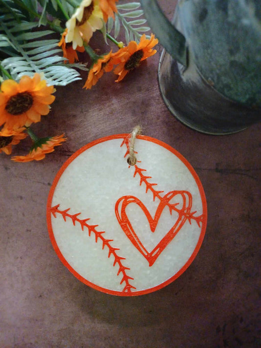 Baseball w/Heart Freshie - Wholesale